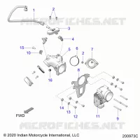 SISTEMA DE COMBUSTIBLE, FUEL CLAM SHELL/THROTTLE BODY