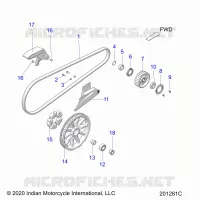 TREN, DRIVE SPROCKET, BELT AND GUARD
