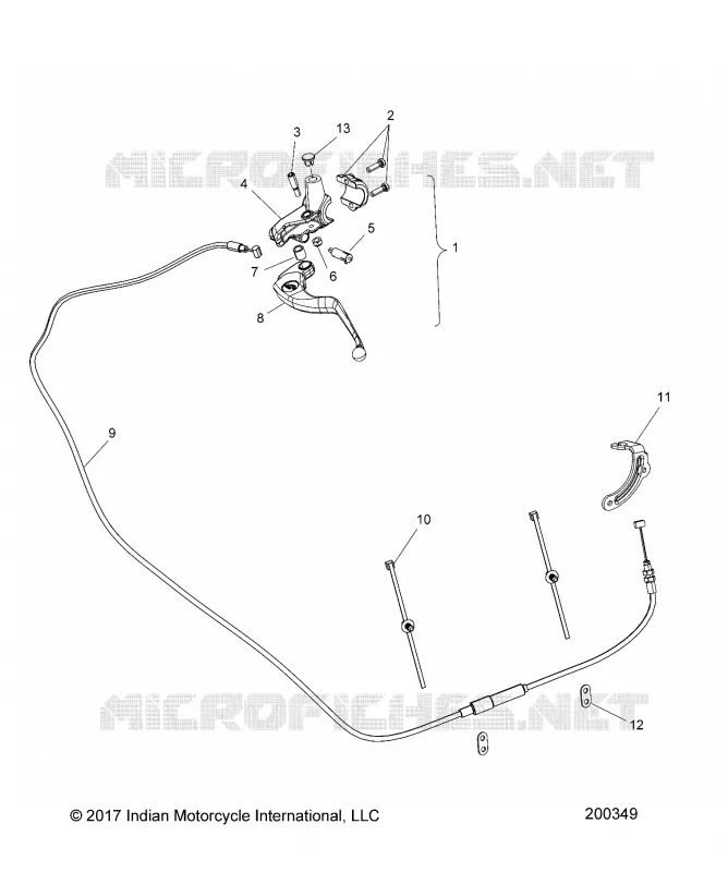 CONTROLES, CLUTCH LEVER ASM. AND CABLE