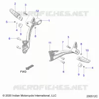 CHASIS, PASSENGER FOOTPEGS