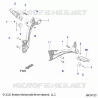 CHASIS, PASSENGER FOOTPEGS