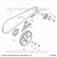 TREN, DRIVE SPROCKET, BELT AND GUARD